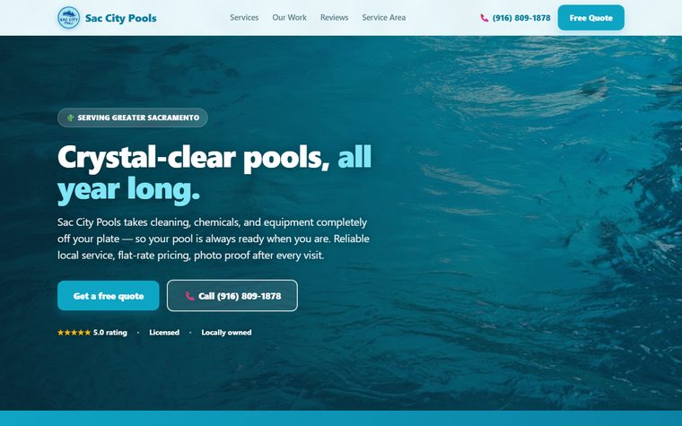 Sac City Pools website